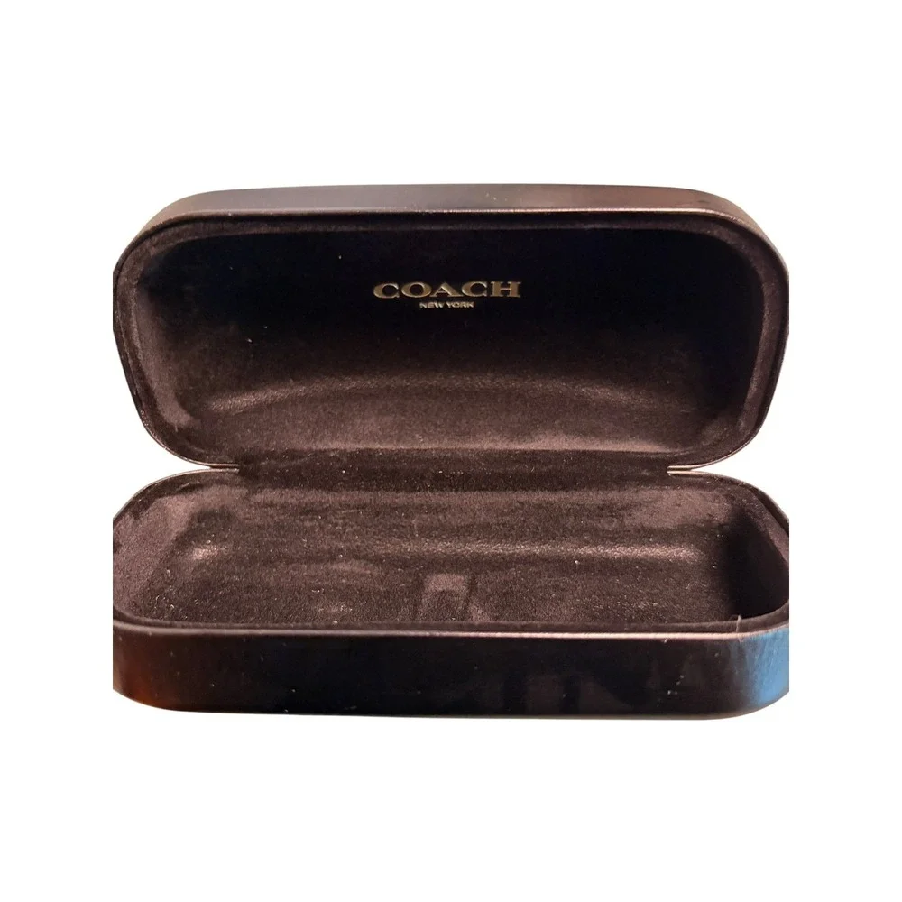Coach New York Black Hard Clam Shell Eye Glasses Sunglasses Case